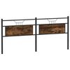 vidaXL Headboard Smoked Oak 193 cm Engineered Wood and Steel