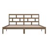 3101241 vidaXL Bed Frame without Mattress Honey Brown Solid Wood Pine 200x200 cm (810040+814217)