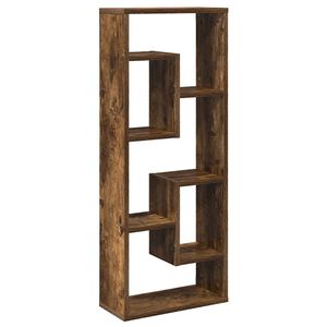 vidaXL Wall Shelf Smoked Oak 36x16x90 cm Engineered Wood