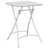 vidaXL Garden Table Folding White 55 x 55 x 73 cm Powder-coated Steel
