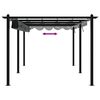 vidaXL Garden Gazebo with Retractable Roof Anthracite 3x6 m Aluminium