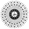 vidaXL Wall Clock Metal 43 cm Black