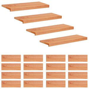 vidaXL Stair Treads 20 pcs 80 x 25 x 2 cm Varnish Solid Beech Wood
