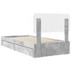 vidaXL Storage Bed Concrete Grey 90 x 200 cm Engineered Wood
