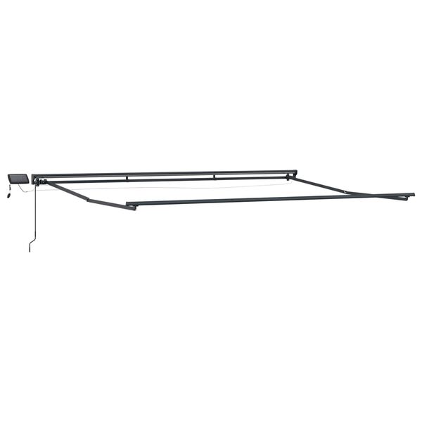 vidaXL Manual Awning Frame with LEDs Anthracite 5 x 3 m Aluminium