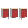 vidaXL Work Bench with Drawer 8 pcs Red 150 x 55 x 200 cm Steel