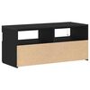 vidaXL TV Cabinet Black Oak 90 x 35 x 40 cm Engineered Wood