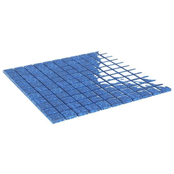 vidaXL Mosaic Tile 11 pcs Blue 50 x 50 cm Glass