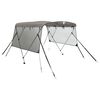 vidaXL 3-bow Bimini Top with Mesh Sidewalls 183x(137-152)x137 cm