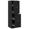 vidaXL Apothecary Cabinet Black 40x41x144,5 cm Engineered Wood