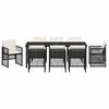 vidaXL Garden Dining Set 9 pcs Black Poly Rattan