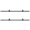 vidaXL Sliding Door Hardware Kit 400 cm Steel Black