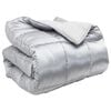 vidaXL Winter Duvet Silver 240 x 200 cm Satin and Microfiber