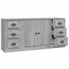 vidaXL Sideboards 3 pcs Grey Sonoma Engineered Wood