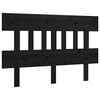 vidaXL Bed Headboard Black 123.5x3x81 cm Solid Wood Pine