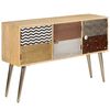 vidaXL Sideboard 120x30x75 cm Solid Mango Wood