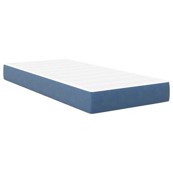 vidaXL Bed Mattress with Mattress Blue 90 x 190 cm Fabric