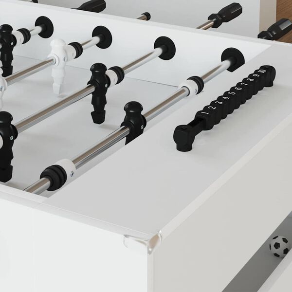 vidaXL Football Table 2 pcs White 146.5 x 74 x 85 cm Engineered Wood