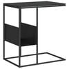 vidaXL Side Table Black 55x36x59,5 cm Engineered Wood