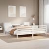 vidaXL Bookcase Bed without Mattress White 180x200 cm Super King Solid Wood Pine