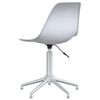 vidaXL Swivel Dining Chairs 2 pcs White PP