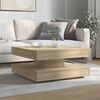 vidaXL Coffee Table 360-Degree Rotatable Sonoma Oak 70x70x34.5 cm