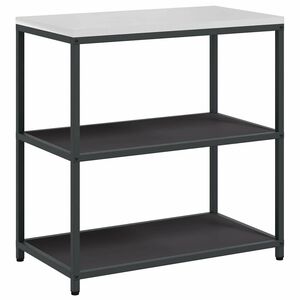 vidaXL Kitchen Storage with Shelf Black 90 x 50 x 92 cm Steel