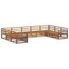 vidaXL Sofa Sets 9 pcs Natural Solid Acacia Wood