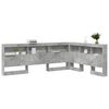 vidaXL Storage Headboard Concrete Grey 135 cm Engineered Wood