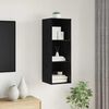 vidaXL TV Cabinet Set Black Oak 37 x 37 x 107 cm Engineered Wood