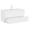vidaXL Sink Cabinet with Built-in Basin White Engineered Wood