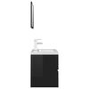 vidaXL Bathroom Furniture Set High Gloss Black Engineered Wood