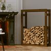 vidaXL Firewood Rack Honey Brown 80x25x100 cm Solid Wood Pine