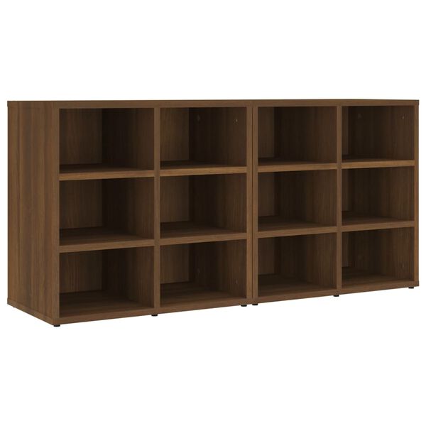 vidaXL Shoe Cabinets 2 pcs Brown Oak 52.5x30x50 cm