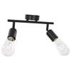 vidaXL 2-Way Spot Light with Filament Bulbs 2 W Black E27