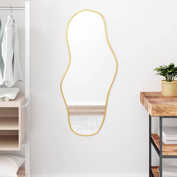 vidaXL Wall Mirror Gold 100x45 cm