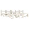 vidaXL 6 Piece Garden Pallets Lounge Set Wood White
