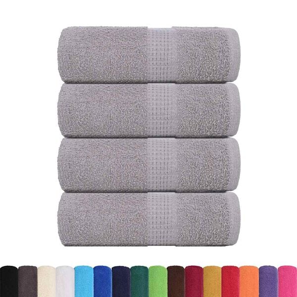 vidaXL Wash Towels "FROGN" 4 pcs Grey 30x30 cm 360 gsm