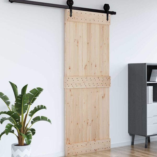 vidaXL Door NARVIK Natural 80 x 210 cm Solid Pine Wood