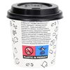 vidaXL Coffee Paper Cups with Lids 120 ml 1000 pcs White and Black