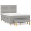vidaXL Box Spring Bed with Mattress Light Grey 140x190 cm Fabric