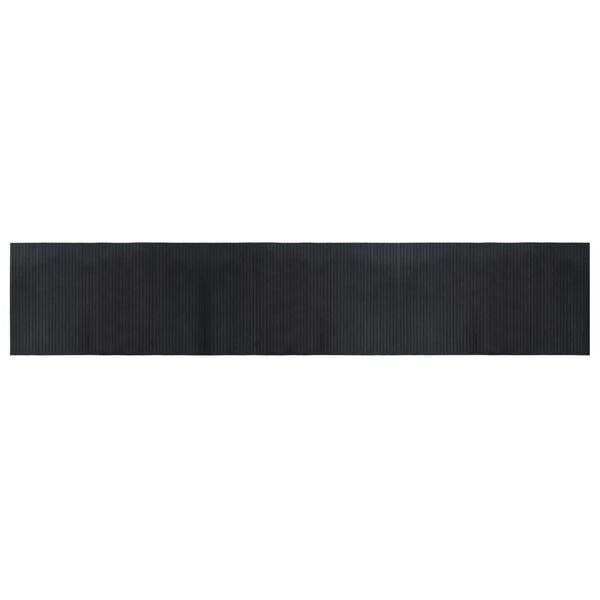 vidaXL Rug Rectangular Black 60x300 cm Bamboo