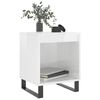 vidaXL Bedside Cabinet High Gloss White 40x35x50 cm Engineered Wood