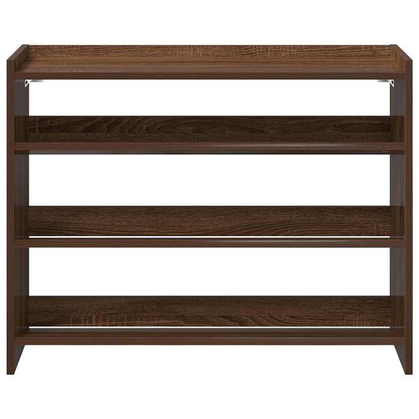 vidaXL Shoe Rack Brown Oak 80x25x62 cm Engineered Wood