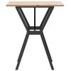 vidaXL Dining Table Y-Frame 70x70x75 cm Solid Wood Pine and Steel