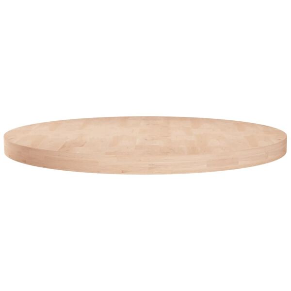 vidaXL Round Table Top &Oslash;60x4 cm Untreated Solid Wood Oak