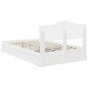 vidaXL Storage Bed with Headboard White 120 x 190 cm Engineered Wood