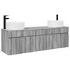 vidaXL Bathroom Cabinet Set 3 pcs Grey Sonoma 49 x 44.5 x 65.5 cm