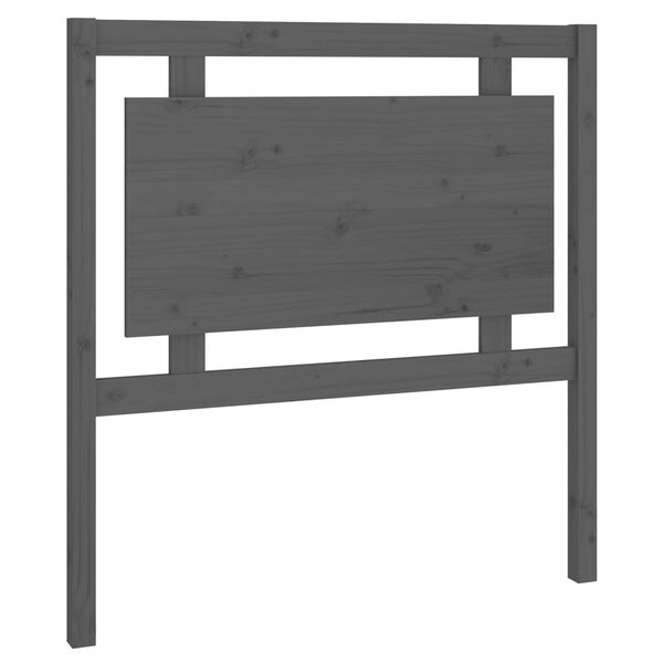 vidaXL Bed Headboard Grey 95.5x4x100 cm Solid Pine Wood
