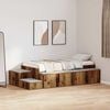 vidaXL Storage Bed Frame with Storage Old Wood 90 cm Engineered Wood
